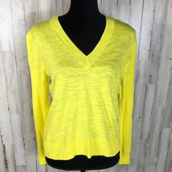 J. Crew Slub Knit V-Neck Long Sleeve Sweater XS - Picture 3 of 8